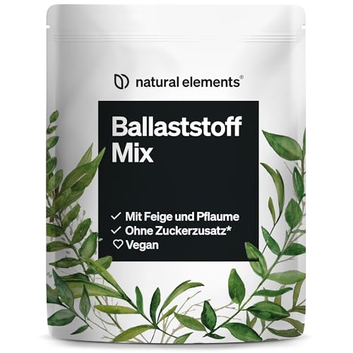 natural elements Ballaststoff Mix – 600g – 9 natürliche Quellen – mit Inulin und Akazienfaser – vegan, ohne Zuckerzusatz (enthält von Natur aus Zucker) – in Deutschland produziert & laborgeprüft