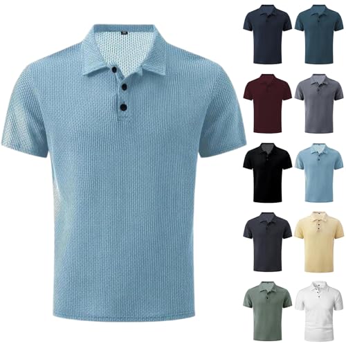 ZsaeSM Mens Short Sleeve Polo Shirts Beer Belly Textured Wearbreeze Shirts Cool Summer Casual Collared Quick Dry Golf Shirt with Collar Tactical Polo Shirt for Men Summer Golf Polos Men Gym Clothes