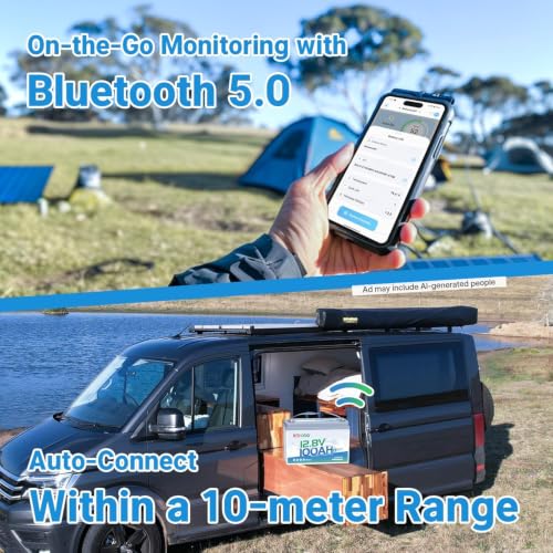 Image of Redodo 12V 100Ah Group 31 Bluetooth LiFePO4 Battery