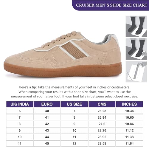 Image of Cruiser Sneaker for Men | Lightweight & Comfortable | Stylish Lace-Up Casual Footwear with Cushioned Insole | Perfect for Versatile Outfits 2634-9