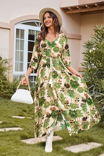 Image of Casual Summer Dresses for Women 2026 Maxi Dress Flowy Bohemian Beach Party