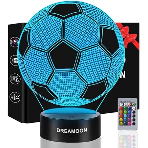 DREAMOON 3D Football Night Light for Kids Cover