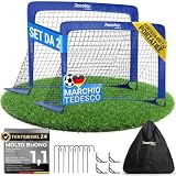 Racetex set di 2 porta calcio bambini - porte da calcio incluse una borsa