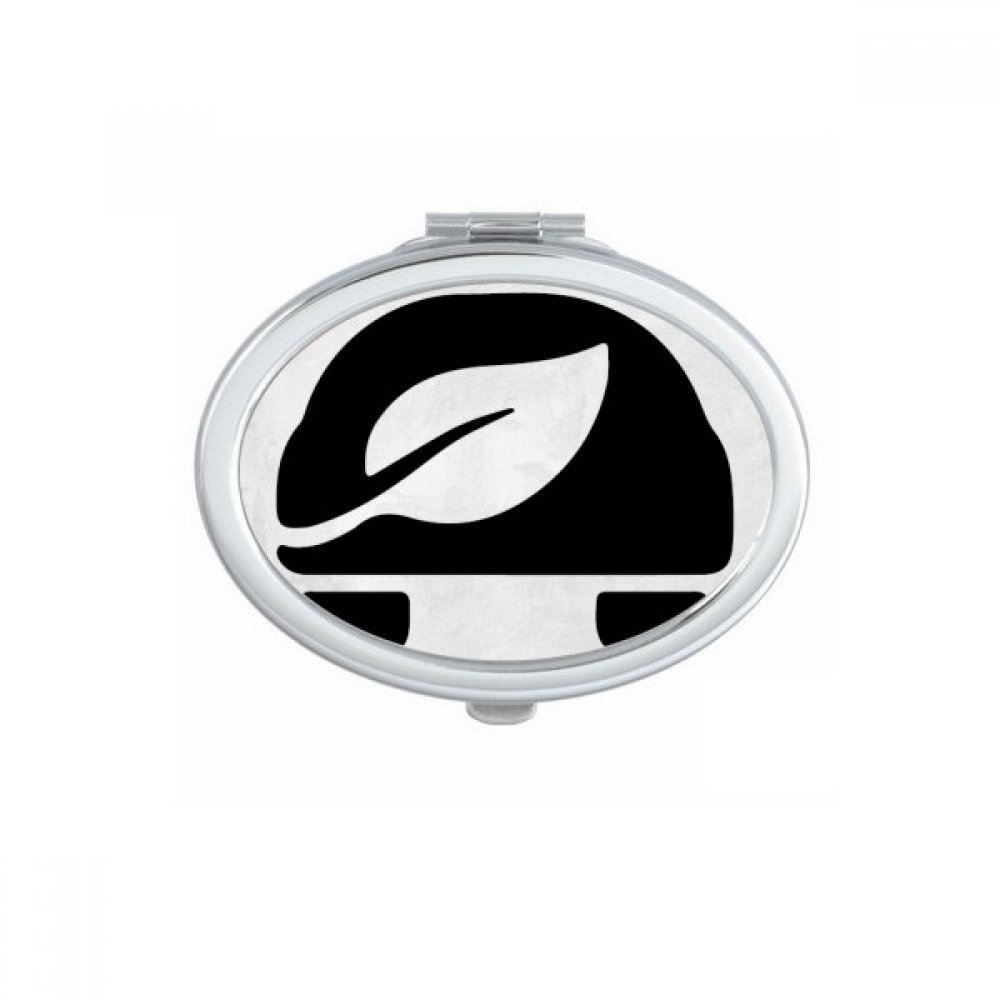 Miroir maquillage compact ovale voiture énergie feuilles