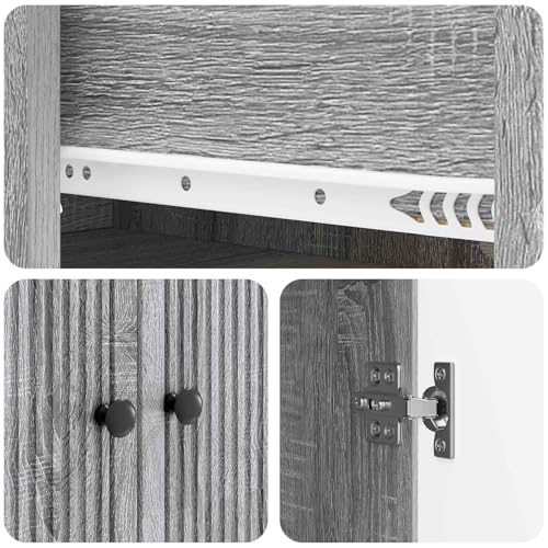 Juego de muebles de madera de 2 piezas con diseño modular y compacto 8