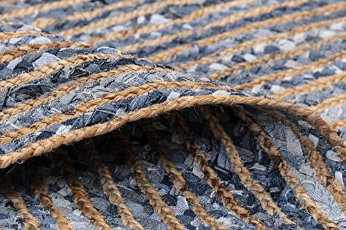 Rugindia Handmade Jute And Mix Fabric Braided Home Decor Rug Living Room Rug Kitchen Rug Bedroom Rug Reversible Easy To Clean Vacuum Clean Rectangle Rug Carpet (10X14 Feet) #TOP3