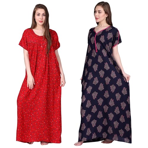 Image of Women's Alpine Floral Print Maxi Night Gown