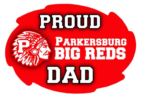 R and R Imports, Inc Parkersburg High School Big Reds Indian West Virginia Sports Team 5x6 Inch Swirl Proud Dad Car Magnet