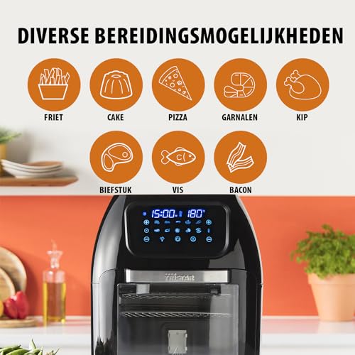 Tristar Airfryer oven FR-6964-10 liter - 1800 Watt - 10 voorgeprogrameerde programma's - Zwart - Afbeelding 6