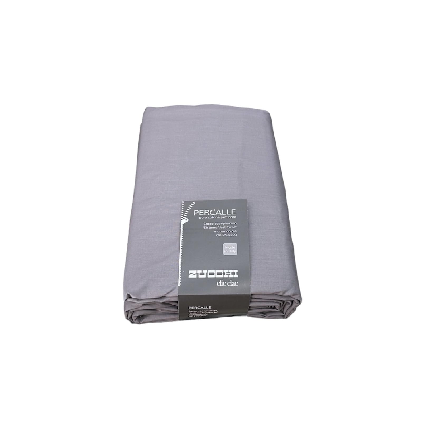 Sacco Copripiumino Zucchi CLIC CLAC - Letto Matrimoniale 2 Piazze 250x200 Cm - 100% Percalle Di Cotone, Made In Italy - 2