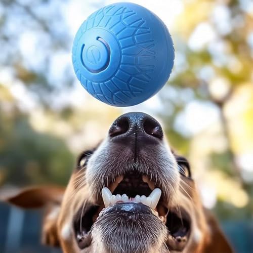 Tktouci Pelota Interactiva para Perros - Juguete Canino Automático Y Recargable con Sonido,Juguete Electrónico para Cachorros Pequeños Medianos Grandes,para Ejercicio Entrenamiento y - imagen 2