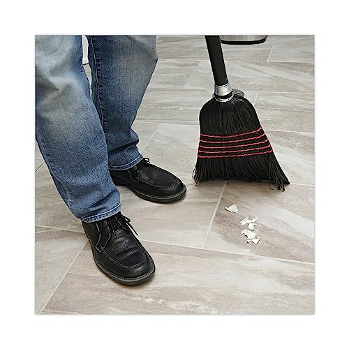Boardwalk 930Bp Flagged Tip Poly Bristle Janitor Brooms, 57-58-1/2", Natural/Black, 12/Carton #TOP4