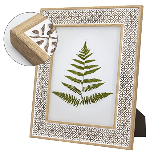 Takfot Boho Picture Frames 8X10 White Gold Photo Frame 2 Pack Farmhouse Rustic Decor Wood Frames For Wall & Tabletop Display, Gifts For Mothers Father Family Friends Couple Wedding Engagement #TOP5