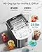 EUHOMY Ice Maker Countertop, 9 Cubes Ready in 6 Mins, 26lbs/24H, Self-Cleaning, Portable Ice Maker Machine with Carry Handle, Basket and Scoop, 2 Sizes of Bullet Ice for Home, Kitchen, Office