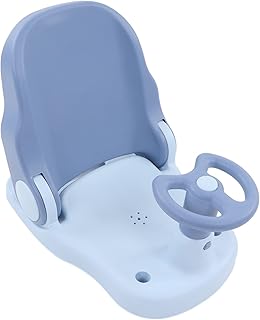 Assento de Banho para bebê, Cadeira de Banho para Sentar, Cadeira de Segurança para Banheira de bebê, Cadeira de Banho, Apoio Traseiro Ajustável, Ventosas Seguras para Bebês de 6 Meses ou Mais (Azul)
