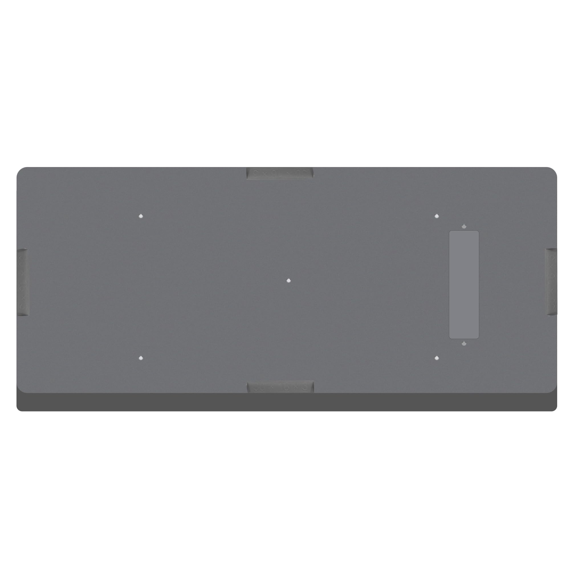 DuctlessAire Equipment Pad - Ductless Mini Split AC Unit Condenser Pads - Mini Split Air Conditioner, Heat Pump, HVAC, Generator Pad - Portable Outdoor Ground Mounting Base - 18"D x 38"W x 3"H (Grey)