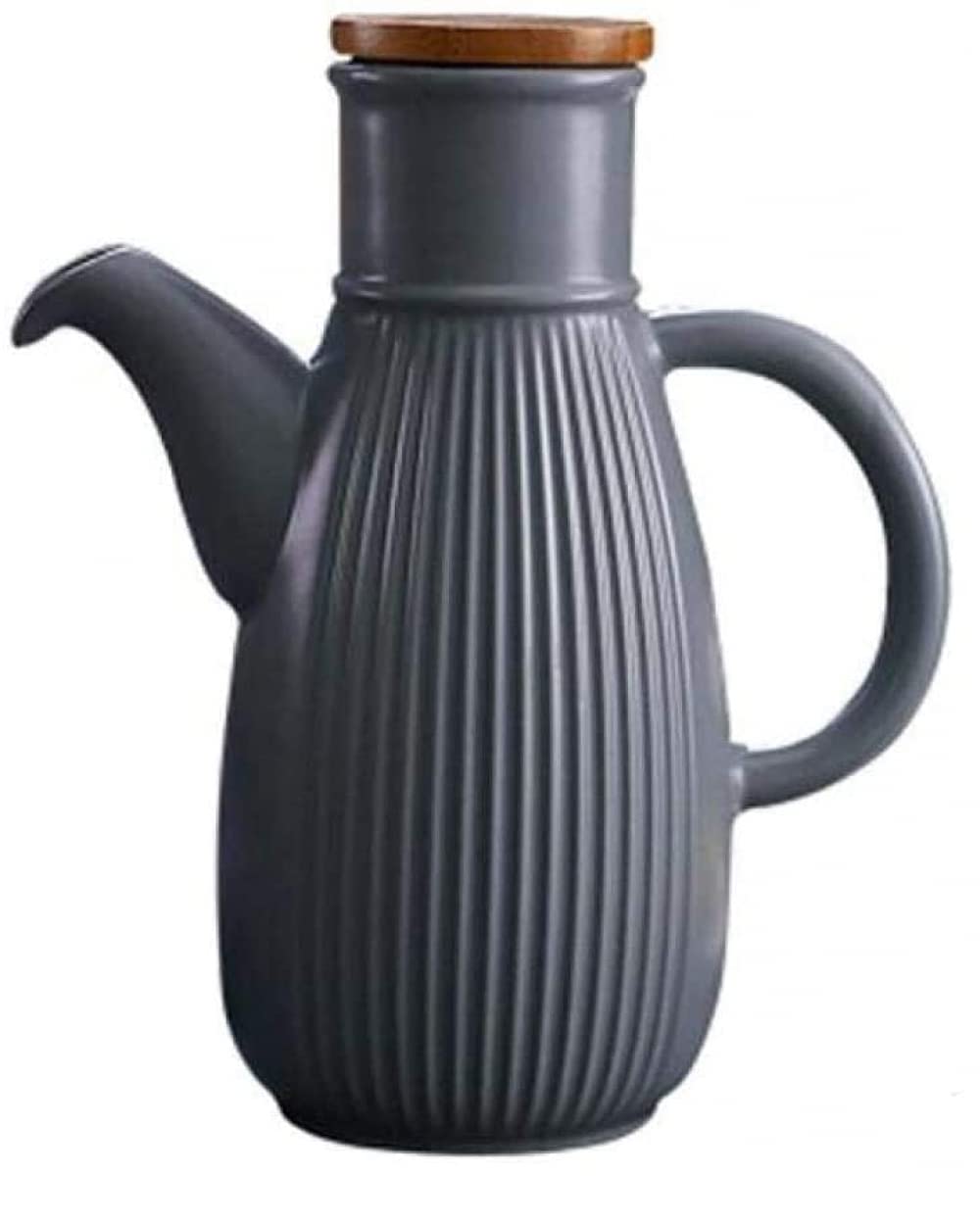 Keramische Olijfolie Dispenser Fles 23 Oz, Handgeschilderde Olijfolie Flessen Decoratieve Steengoed Olijfolie Cruet Olie & Azijn Potten voor Keuken Met RVS Uitloop voor Oliën, Sauzen, Azijn