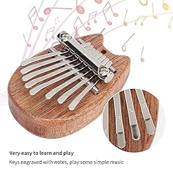 FASJ Mini Kalimba, Piano à Pouce 8 Tons Portable en Bois Fort Petit pour Les Cadeaux de Jouets pour Les Instruments de… - Les Beatles, Paul McCartney, John Lennon, RIngo Starr, George Harrison FASJ Mini Kalimba, Piano à Pouce 8 Tons Portable en Bois Fort Petit pour Les Cadeaux de Jouets pour Les Instruments de… – Image 3