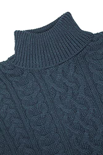 Aran Crafts Irish Mens Polo Neck Sweater, 100% Wool (R1587)3