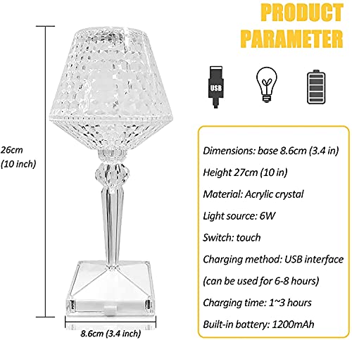 Lampe de table de chevet dimmable touch switch avec port de charge - 8