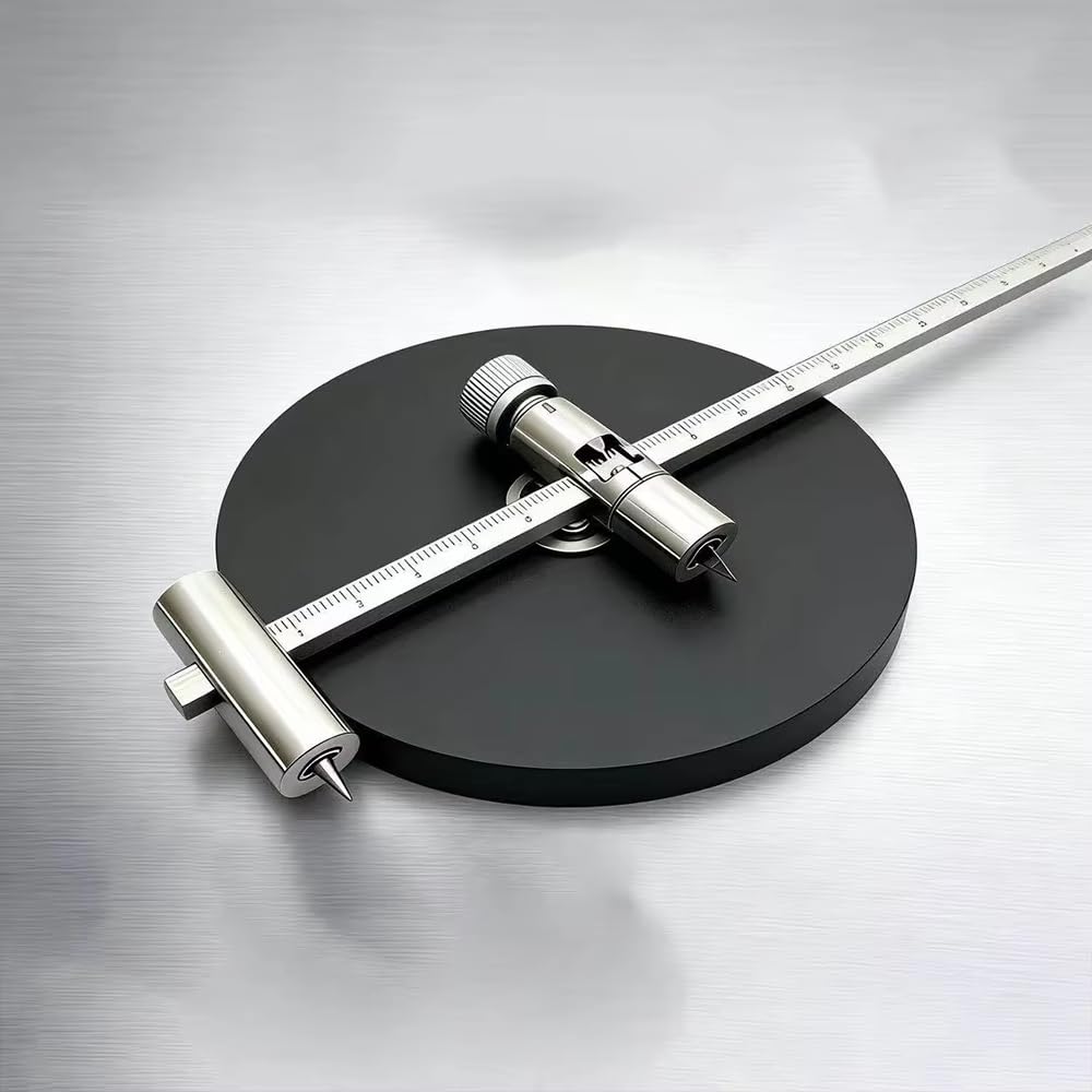 Taglierina A Compasso Manuale, Taglierina Circolare Di Precisione In Acciaio Inox, Lunghezza Asta 30 Cm, Diametro Di Taglio 5-60 Cm, Taglierina Circolare Rotante A Compasso