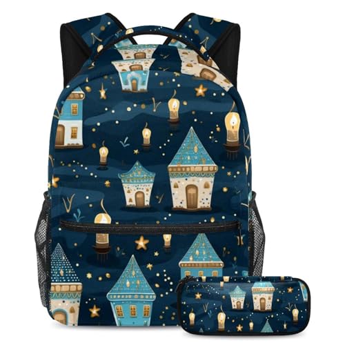 Cartable garçons et filles avec trousse grand volume