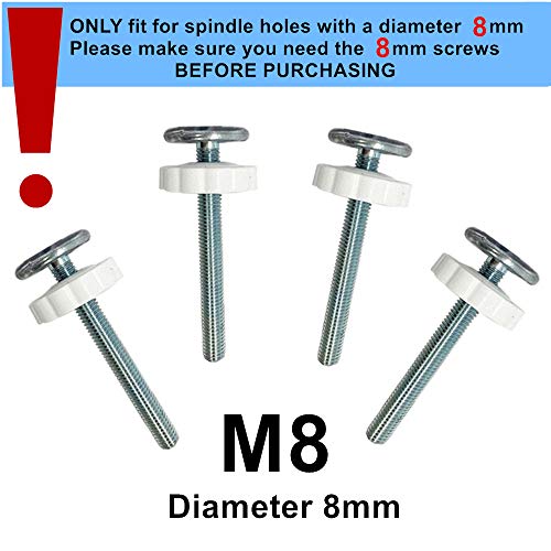 image for Tocypho M8 4 Pack Extra Long Pressure Gates Threaded Spindle Rods 8mm 