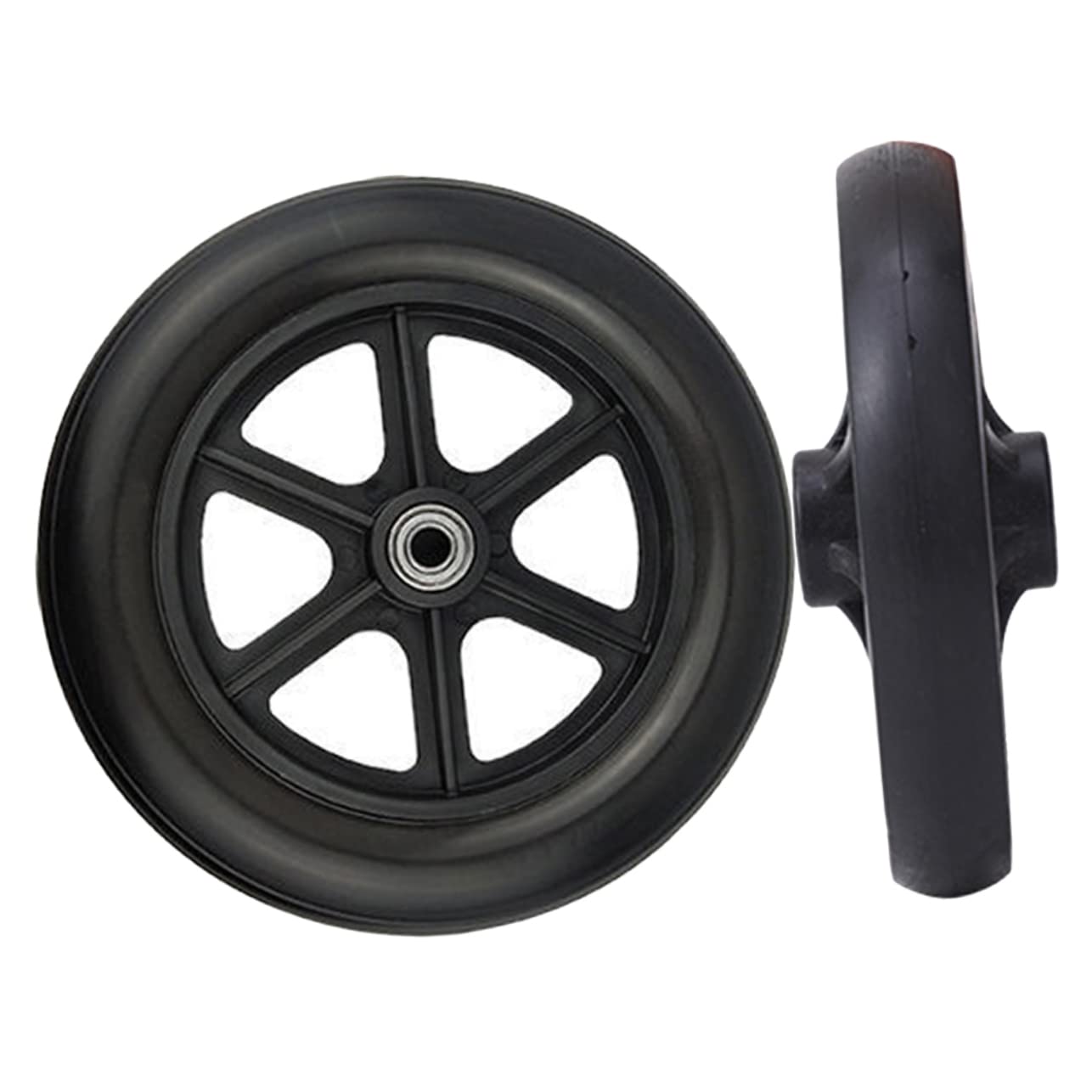 AUTSUPPL Wheelchair Front Wheel Replacement 2 Pcs Heavy Duty Wheelchair Small Wheel Universal Fit