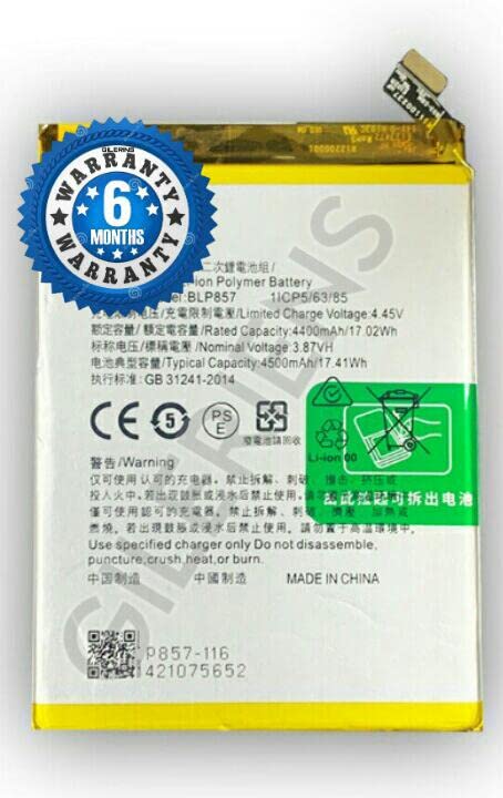 Image of Original BLP857 Battery for Oppo Realme Q3 Pro / G7 Max /GT Neo (BLP857) Battery with 6 Months Warranty. (for Oppo BLP857)