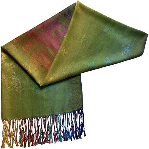 CJ Apparel Butterfly Design Shawl Scarf Wrap Stole Throw Head Wrap Pashmina New4