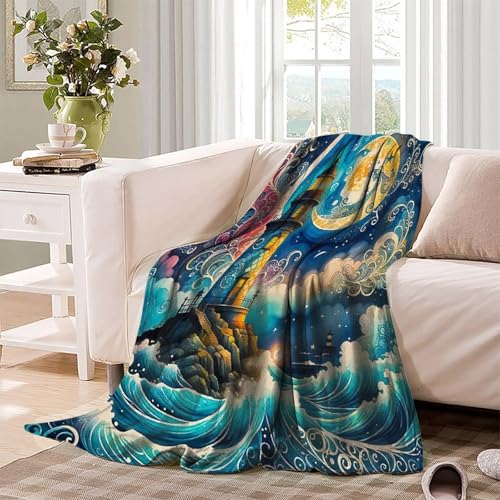 Couverture phare 3D en microfibre douce jeté de lit haut de gamme - 4