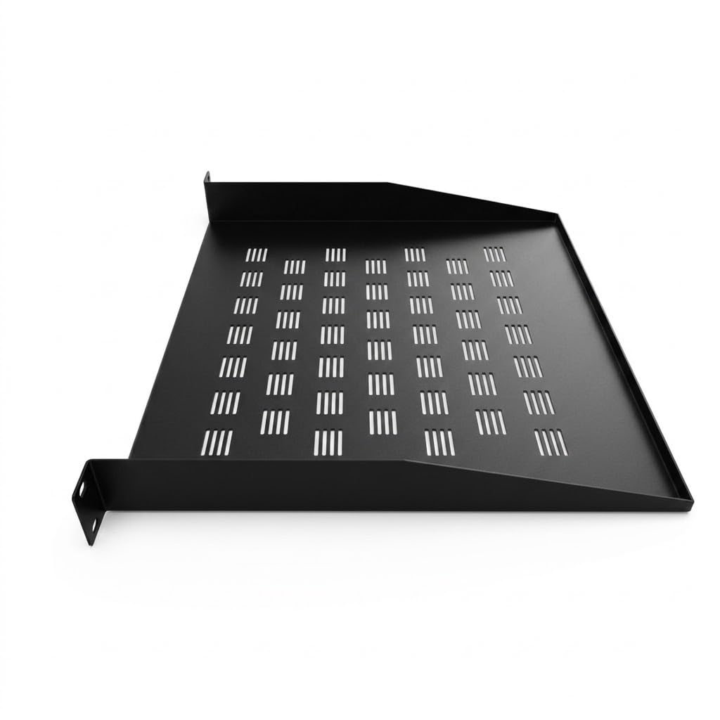 Infitronic - Tablette ventilée de 19" - Profondeur : 375 mm - Charge maximale : 20 kg - Noir (1 HE)