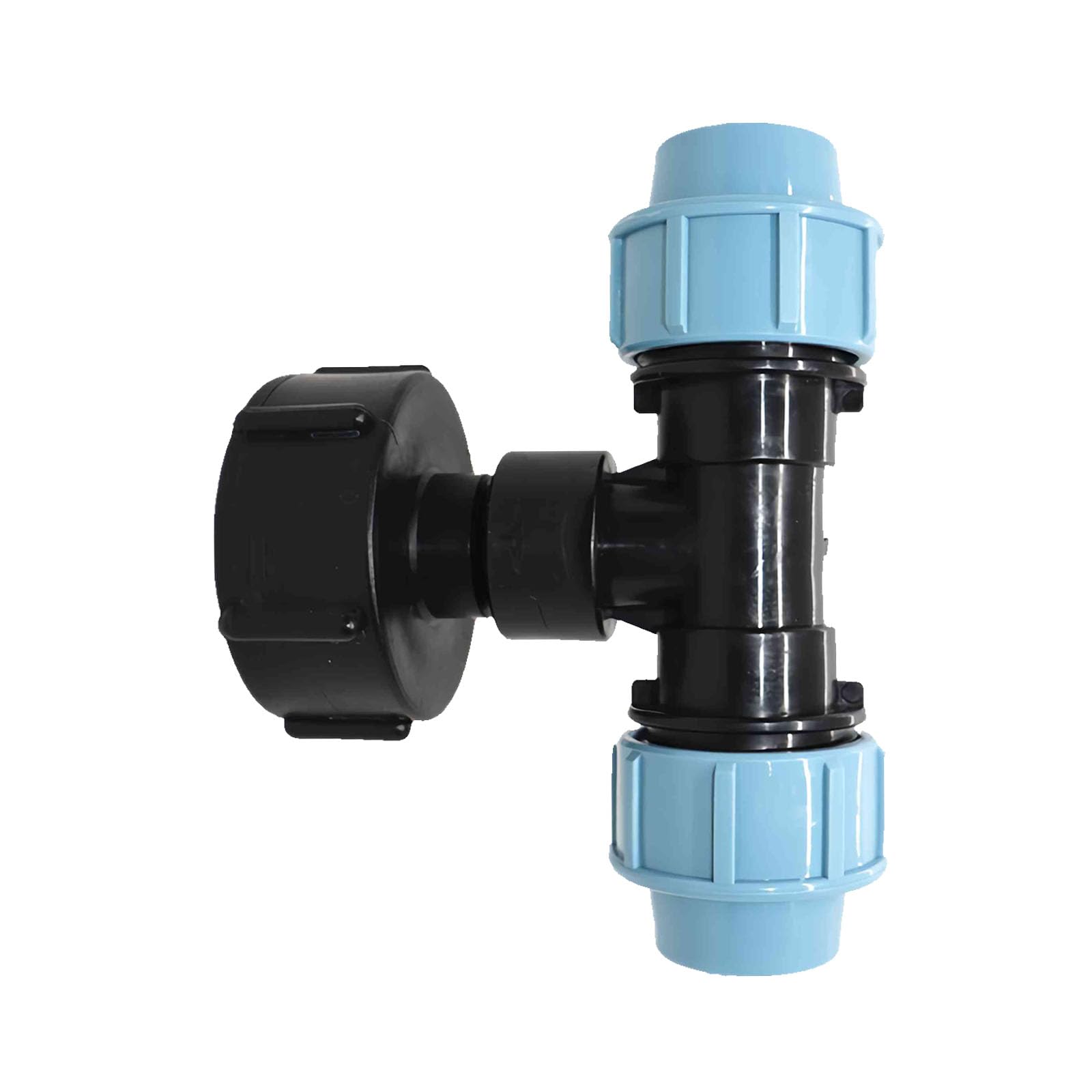 MACHSWON s60x6 Adapter IBC Tank Thread Connector for Mdpe Water Pipe Fittings Tee Outlet 25mm
