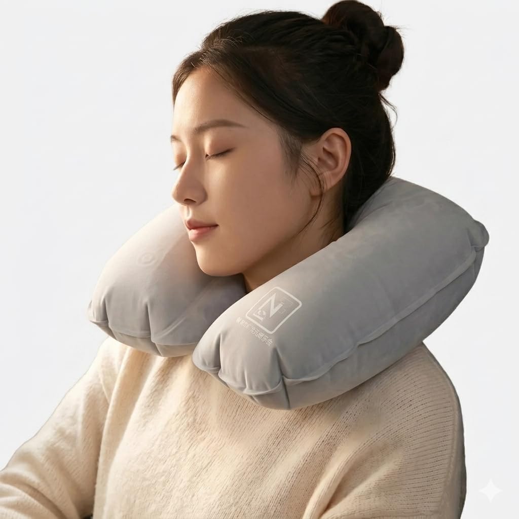 Infinity Ventures 3-in-1 Travel Comfort Kit with Memory Foam Neck Pillow, Soft Eye Mask & Earplugs | Lightweight Travel Pillow Set for Flight-image-19
