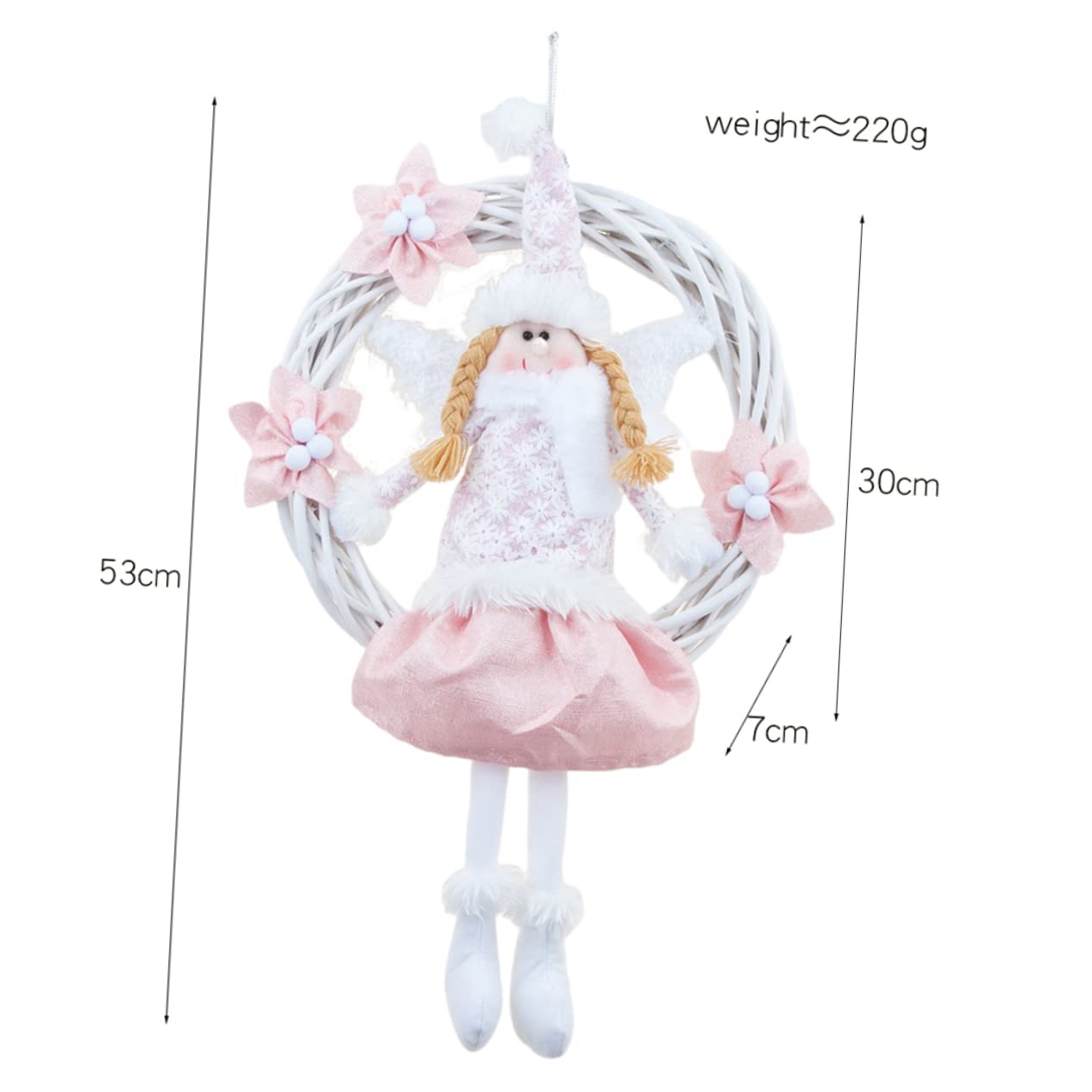 Navideña de Ángel con Forma de Ideal para Decorar Puertas Y Fiestas.