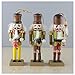 Anlydia 5pcs Wooden Nutcracker Ornament Set Handpainted Assorted Set 5” Tall Christmas Home Ornament Set