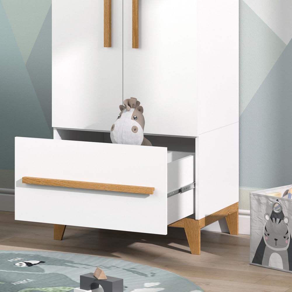 VitaliSpa Guardaroba bambini Malia Bianco 70x186.8 cm