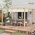 Outsunny 10' x 12' Retractable Pergola Canopy, Wood Grain Aluminum Pergola, Outdoor Sun Shade Shelter for Grill, Garden, Patio, Backyard, Deck, Cream White