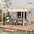 Outsunny 10' x 12' Retractable Pergola Canopy, Wood Grain Aluminum Pergola, Outdoor Sun Shade Shelter for Grill, Garden, Patio, Backyard, Deck, Cream White