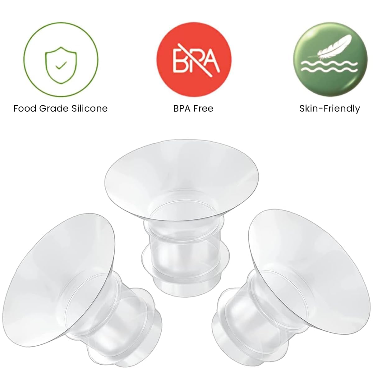 7 pcs Breast Pump Accessories for Breast Pump, Flange Inserts Suit for Medela, 24mm Shields/Flanges, Breast Shields, Shaped Around You for Comfortable and Efficient Pumping - Image 8 thumbnail