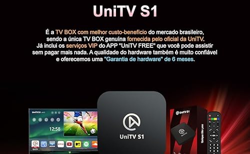 Receptor UniTV S1, TV Box Original 4k, Configurado