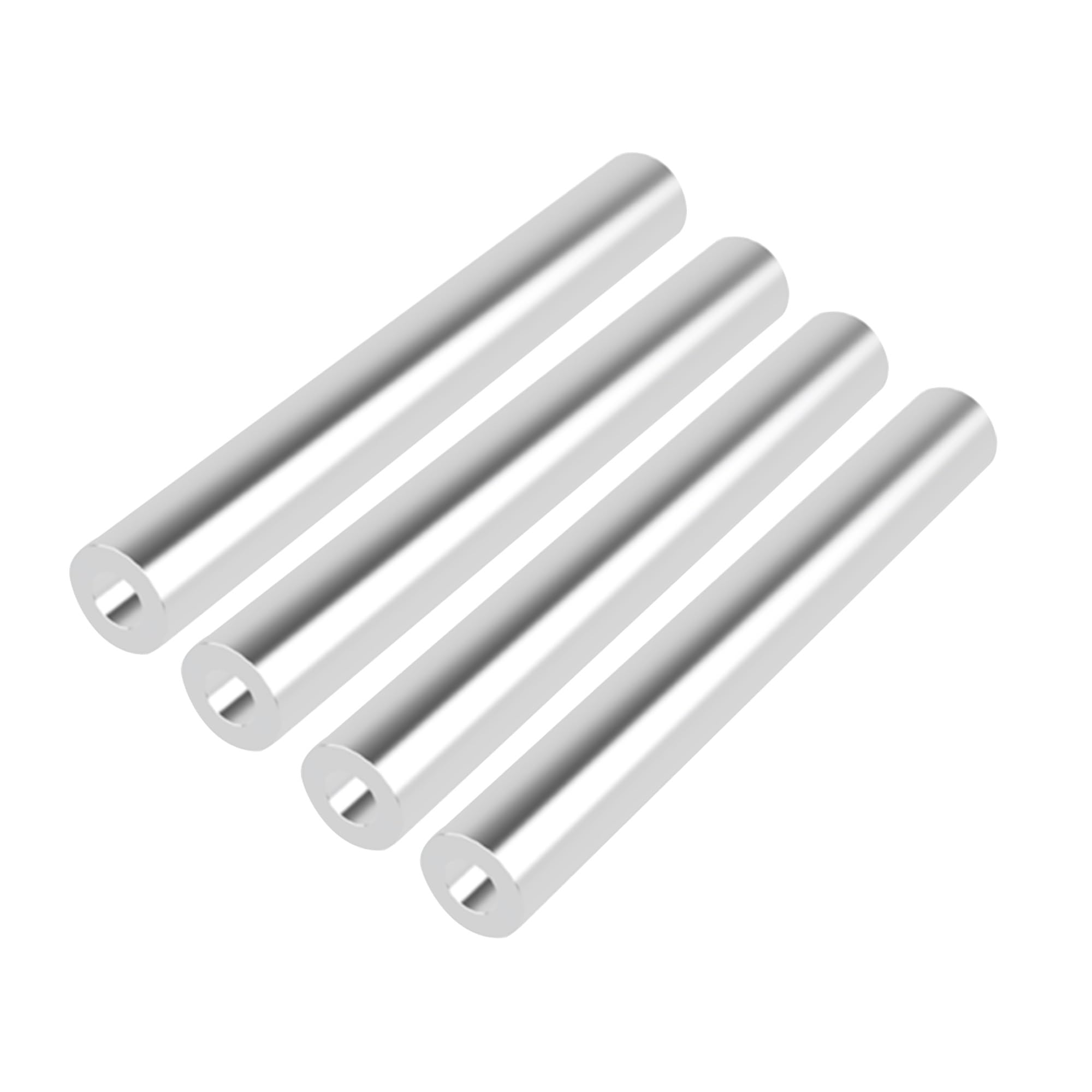 Aluminum Spacer 1" OD x 1/2" ID 8" Round Spacer Unthreaded Standoff Bushing Plain Finish, Fits Screws Bolts 1/2" or M12 by Metal Spacers Online (4