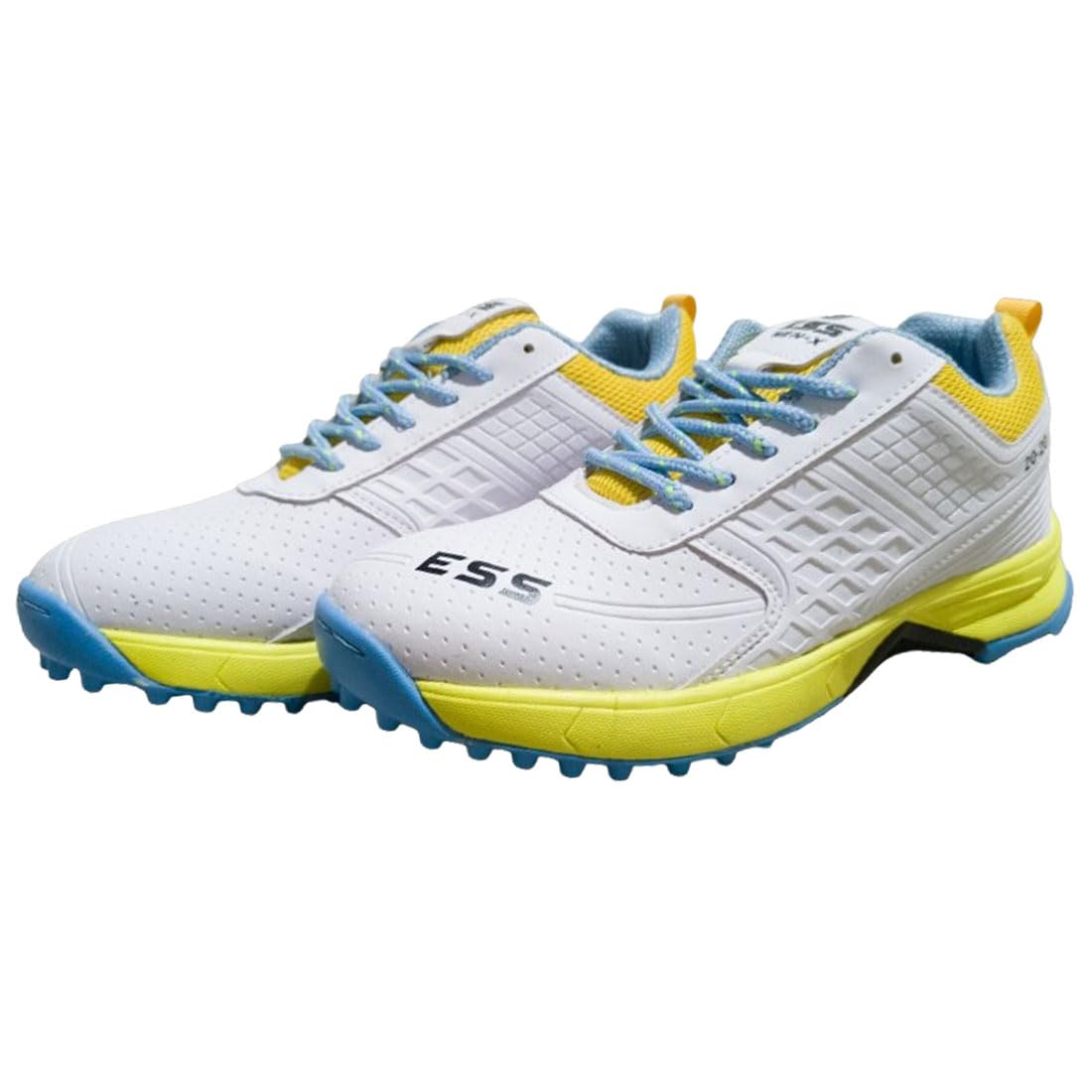 AASHRAY ESS Gen-X 2020 Cricket Rubber Spikes with Arc Support, Moulded Soft Insole, EVA Midsole for Extra Cushioning, Pure Rubber Outsole for Mens & Womens. (White/Yellow, 7) (B0D6CJNN2N) Amazon Price History, Amazon Price Tracker
