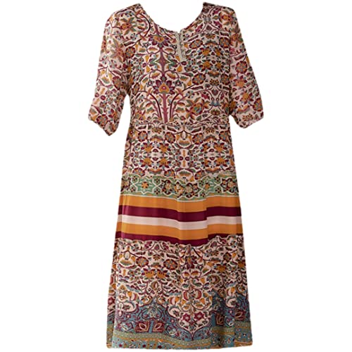 Robe d'été ample au style ethnique Hndudnff coupe fluide 4XL