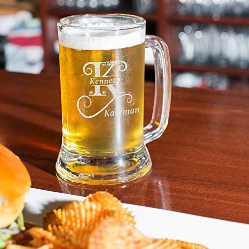 Center Gifts Personalized Initial and Name Core Beer Mug