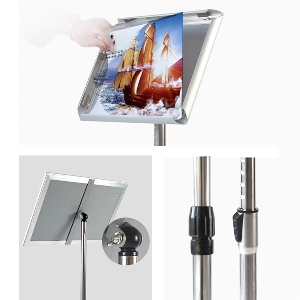 Espositore Da Pavimento Con Cornice A Scatto In Alluminio A4 | DURABLE - Foto 10