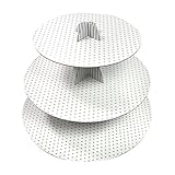 Maße: 33 cm hoch mit 3 Ebenen von Ø 24 cm - Ø 36 cm aus stabilem bedruckten Karton