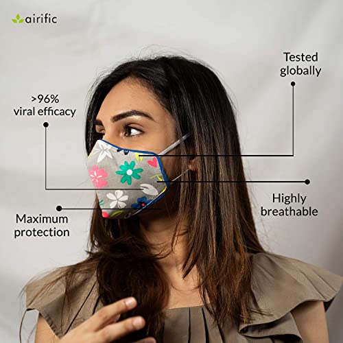 Image of airific by NIRVANA BEING 2.0 N95, FFP2 Washable and Reusable Mask for Adults | Anti Pollution Mask | Tested at International Labs Nano Technology Filter
