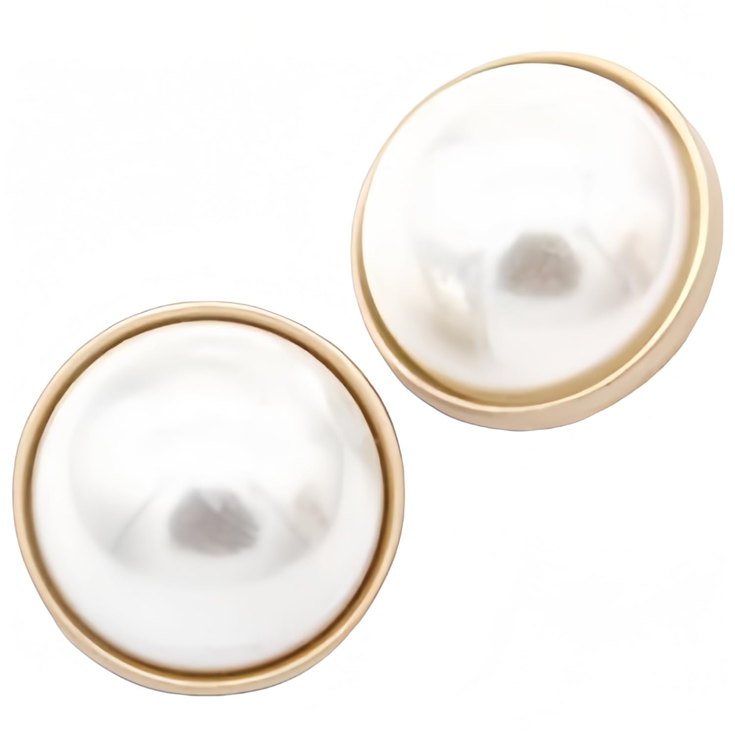 5 PCS Pearl Gold Metal Women Coat Buttons for Clothing Sweater Decoration Sewing Crafts Accessories