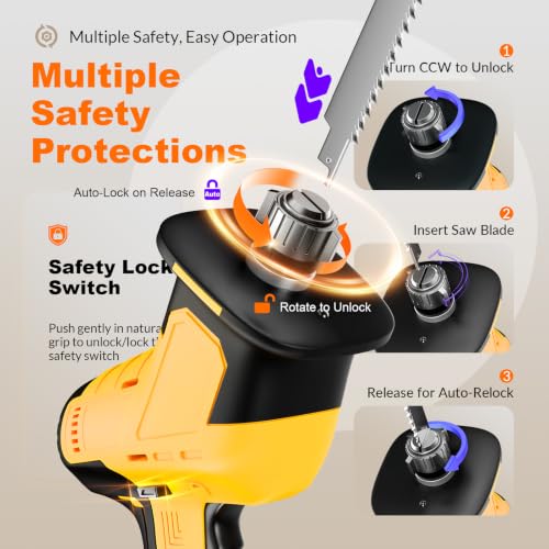 Image of 950W Brushless Motor Electric Meat and Bone Saw w / 3900mAh Battery+6Blades